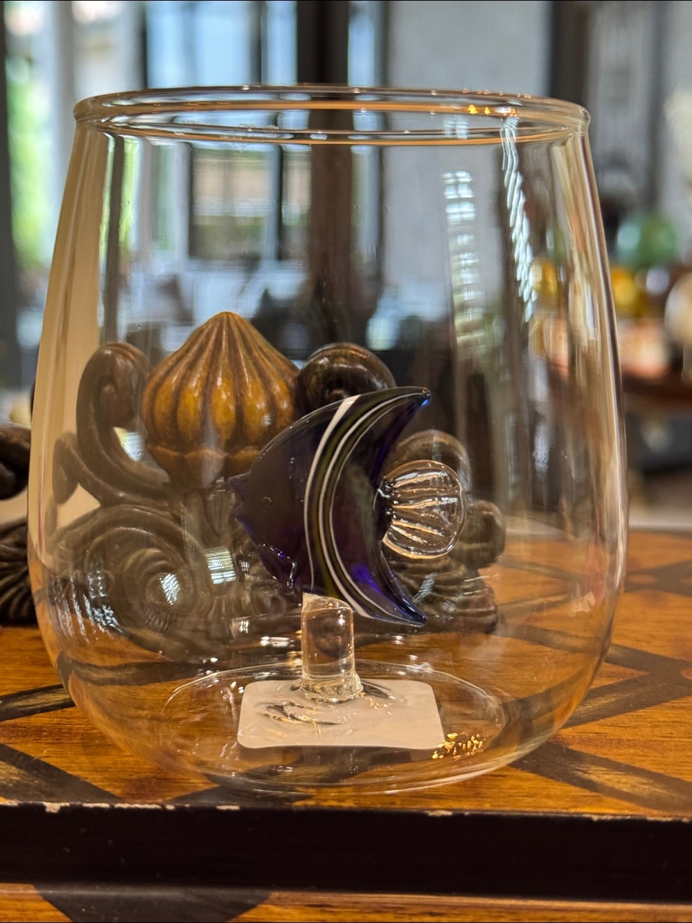 Anthropologie Angelfish Glass Tumbler
